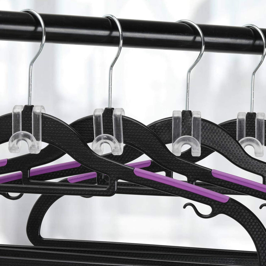 Mlici 60 Pack Space Saving Hanger Hooks, Connector Hooks for Closet, Clear