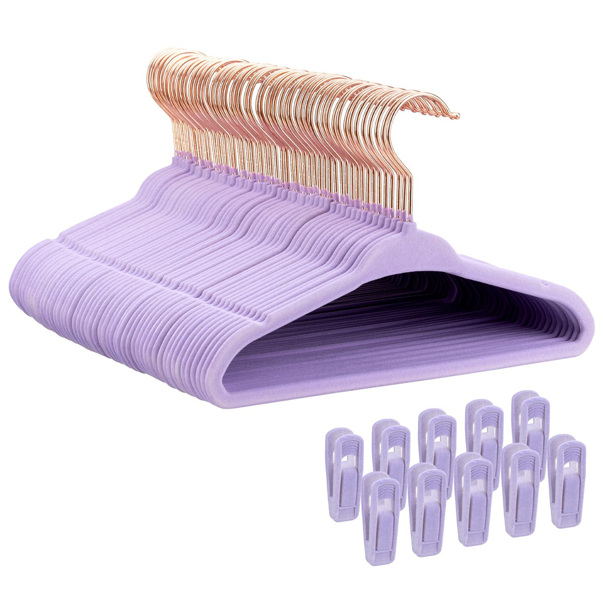 Baby Velvet Hangers 30 Pack - 11 Inch Premium Felt Non Slip Kids Hanger for Infant & Toddler Clothes - 0.2" Slim Space-Saving Baby Felt Hangers for Children's Closet with 10 Clips - Beige