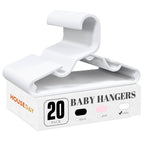 HOUSE DAY Plastic Baby Hangers for Closet 20 Pack, Durable Plastic Kids Hangers for Baby Clothes, Thin & Compact Childrens Hangers, Space Saving Pink Baby Hanger, Small Hanger for Kids Clothes