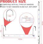 12 Pack Space Saving Hangers for Clothes: Collapsible Metal Hanger