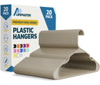 Lifemaster Plastic Clothes Hanger Set - 30 Pieces Versatile, Lightweight, Space-Saving, Non-Slip, Slim Designed, Dry and Wet Clothes Hanger Set - White
