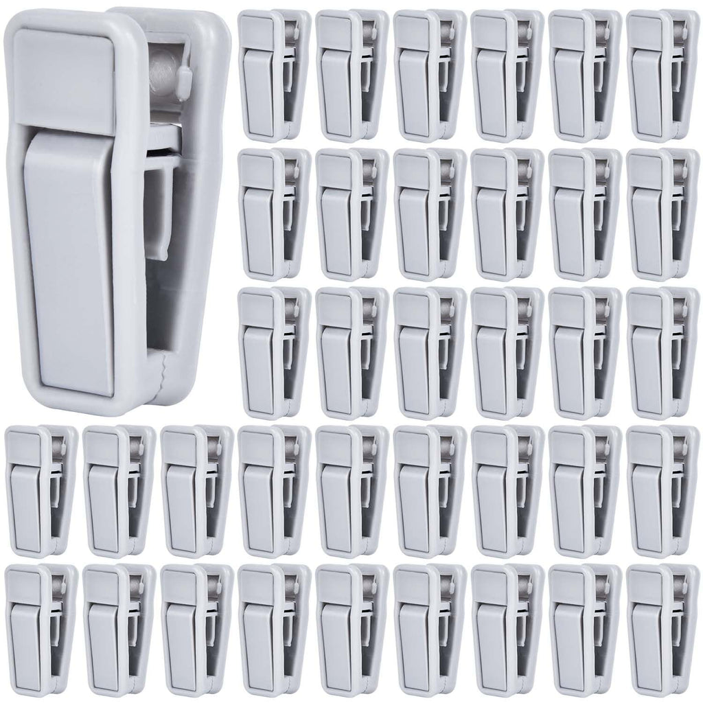 KISEER 40 Pcs Plastic Baby Hanger Clips Slim-line Finger Clips Set for Clothes Hanger Velvet Hanger (White)