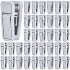 KISEER 40 Pcs Plastic Baby Hanger Clips Slim-line Finger Clips Set for Clothes Hanger Velvet Hanger (White)