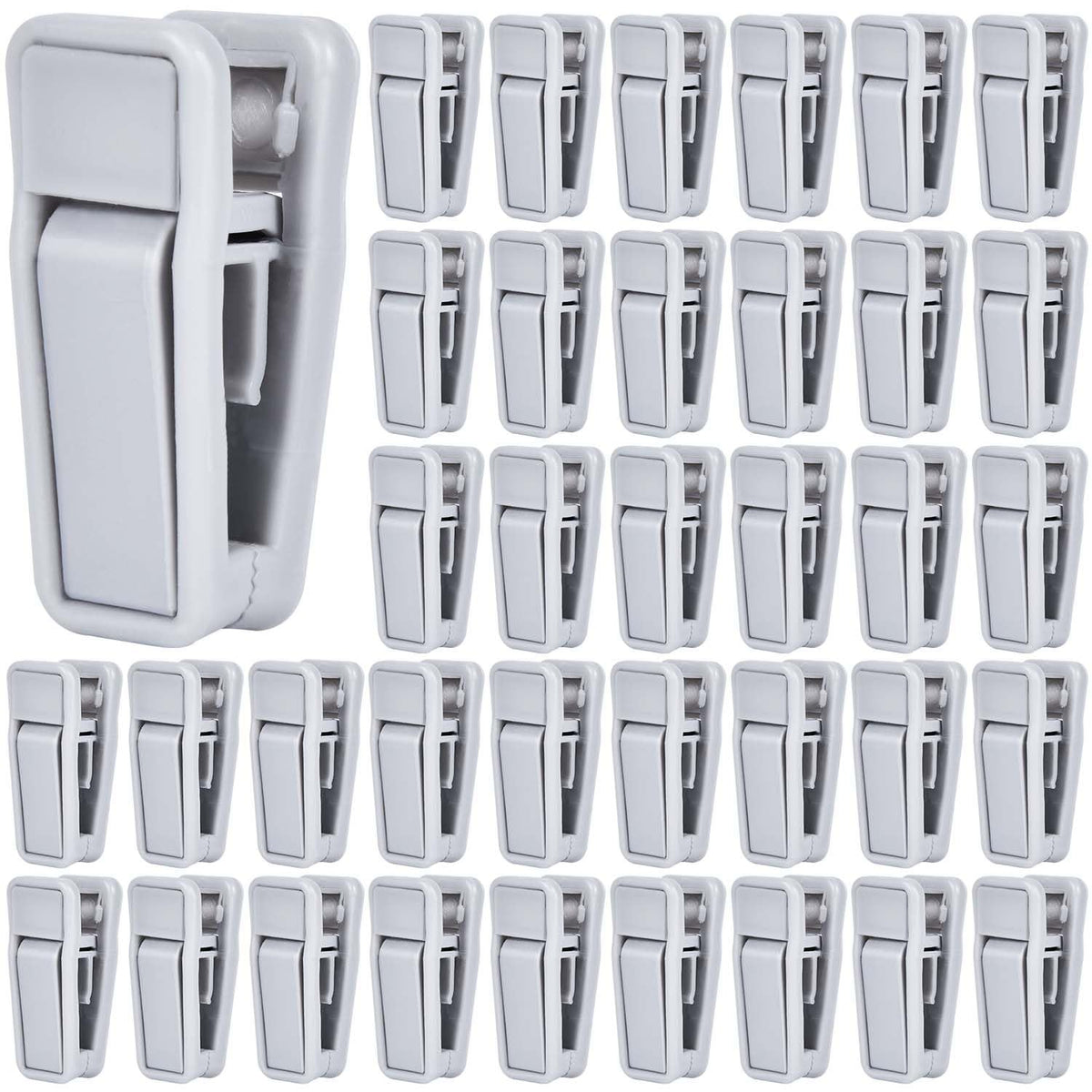 KISEER 40 Pcs Plastic Baby Hanger Clips Slim-line Finger Clips Set for Clothes Hanger Velvet Hanger (White)
