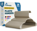 Lifemaster Plastic Clothes Hanger Set - 30 Pieces Versatile, Lightweight, Space-Saving, Non-Slip, Slim Designed, Dry and Wet Clothes Hanger Set - White