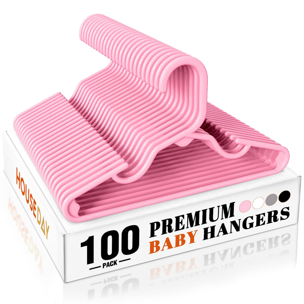 HOUSE DAY White Baby Hangers 20 Pack, Sturdy 11.5" Kids Hangers for Closet