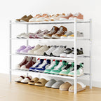 Smiry Bamboo Shoe Rack, 12 Vertical Slats, 3 Tier - 26.8" Wide, Natural