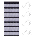 35 Pocket Over Door Shoe Organizer with 4 Metal Hooks（Grey）
