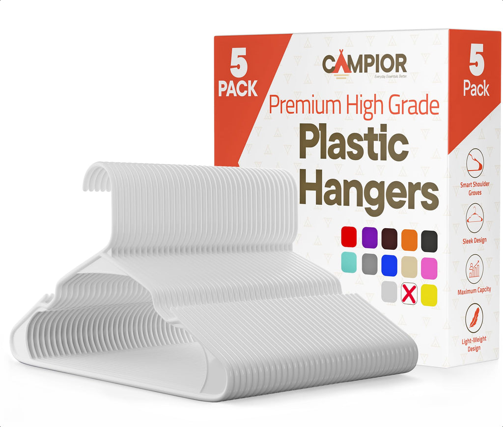 Pink Plastic Hangers 30 Pack– Heavy-Duty Plastic Hangers Slim and Space-Saving, Durable and Lightweight PP with Non-Slip Shoulder Notches for Slip Dresses, Suits, Jackets & Camisoles
