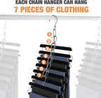 NiHome Space Saving Hangers 10-Pack, Metal Closet Organizer with Safety Cap