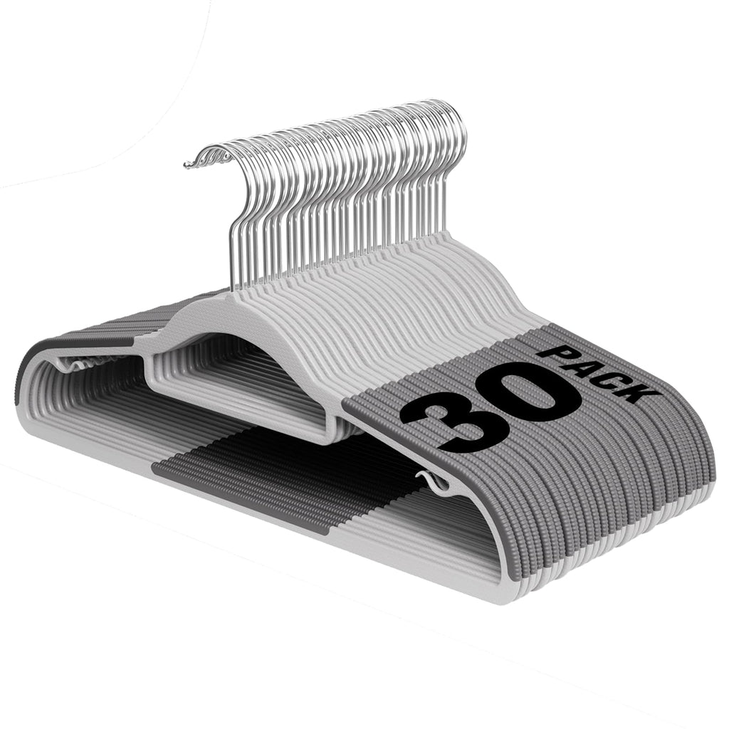 Plastic Hangers 50 Pack, 16.5" Non-Slip Clothes Hangers Heavy Duty