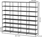 SMILHELTD Large Shoe Rack 4 Row 8 Tier for Entryway Holds 64 Pairs