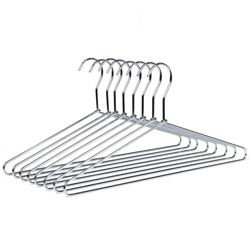 Amber Home 30 Pack Heavy Duty Metal Coat Hangers, Smooth Chrome Hangers