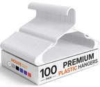 HOUSE DAY White Plastic Hangers 16 Pack – Slim Space Saving Clothes Hangers