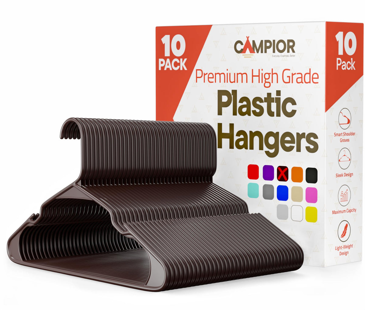Pink Plastic Hangers 30 Pack– Heavy-Duty Plastic Hangers Slim and Space-Saving, Durable and Lightweight PP with Non-Slip Shoulder Notches for Slip Dresses, Suits, Jackets & Camisoles
