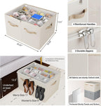 TOPIA HOME Shoe Organizer for Closet, Foldable Shoe Box, Adjustable Divider