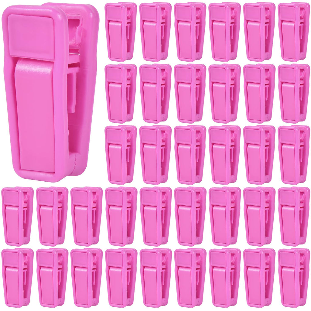 KISEER 40 Pcs Plastic Baby Hanger Clips Slim-line Finger Clips Set for Clothes Hanger Velvet Hanger (White)