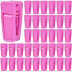 KISEER 40 Pcs Plastic Baby Hanger Clips Slim-line Finger Clips Set for Clothes Hanger Velvet Hanger (White)