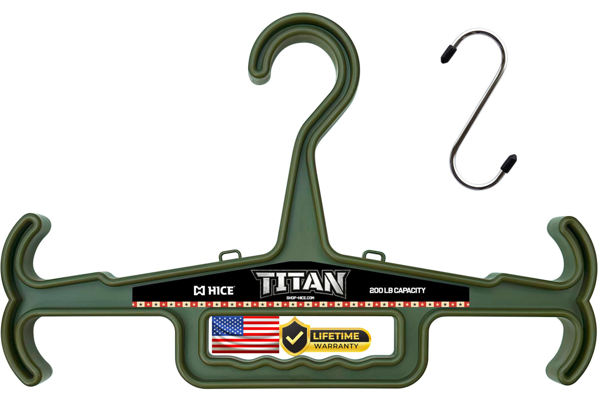 HICE - Titan Vest Hanger | Original Heavy Duty Plate Carrier & Body Armor Hanger | 200 lb Load Capacity | Durable High Impact Resin | for Police, Military, Scuba & Tactical Gear (Black)