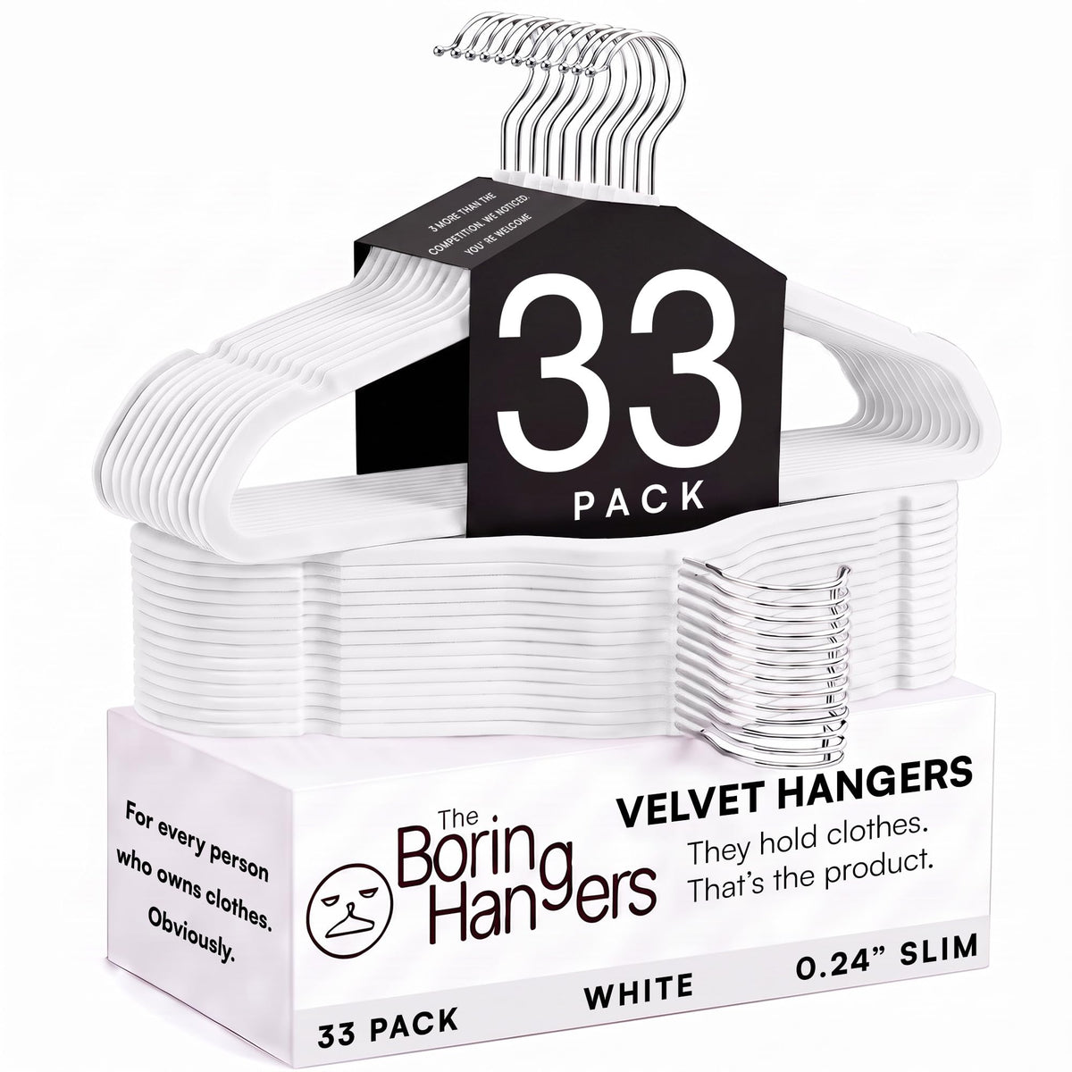 66 Pack Black Velvet Hangers Non Slip, Felt Hangers