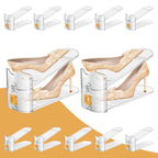 FENRUNXU Shoe Slots Organizer for Closet,12PACK Shoe Stacker Shoe Rack Organizer for Closet Space Saver Storage Shoe Holder Organization(Transparent)