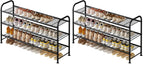 LINZINAR 3 Tier Long Shoe Rack for Closet Metal Shoe Organizer for Entryway