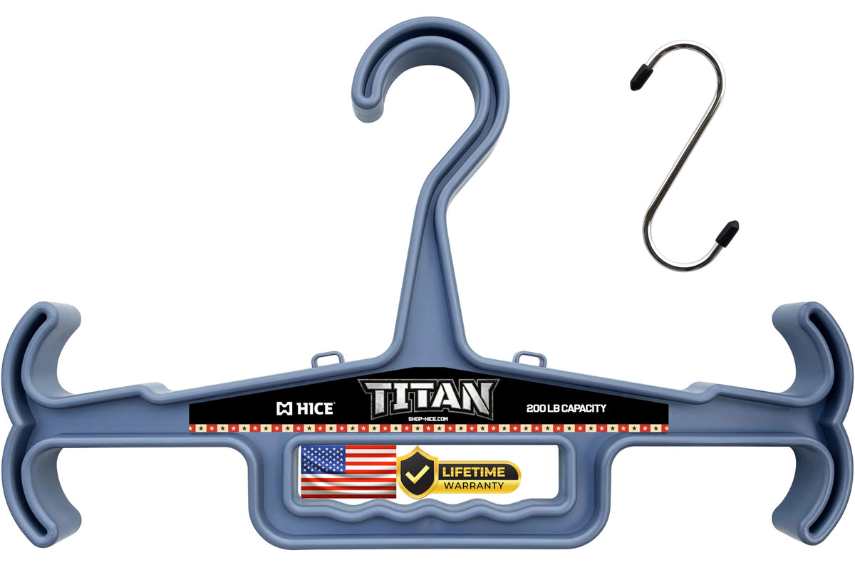 HICE - Titan Vest Hanger | Original Heavy Duty Plate Carrier & Body Armor Hanger | 200 lb Load Capacity | Durable High Impact Resin | for Police, Military, Scuba & Tactical Gear (Black)