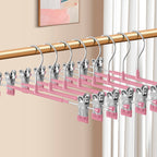 Pants Hangers with Clips Skirt Hangers 12 Inch 20 Pack, Black