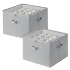 StorageWorks 2-Pack 32-Pair Shoe Storage Organizer for Closet, Beige