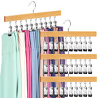 Legging Organizer for Closet, Pants Hangers with Clips