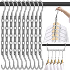 10 Pack Space Saving Hangers Closet Organizer & Storage for Clothes, Black