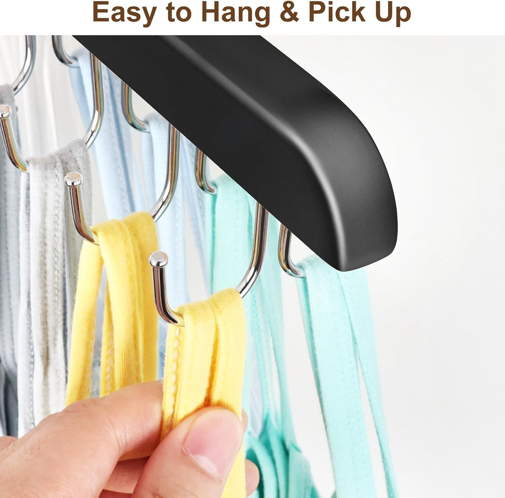 Tank Top Hanger with 40 Hooks for Closet Organizer, Premium Wood Bra Hanger