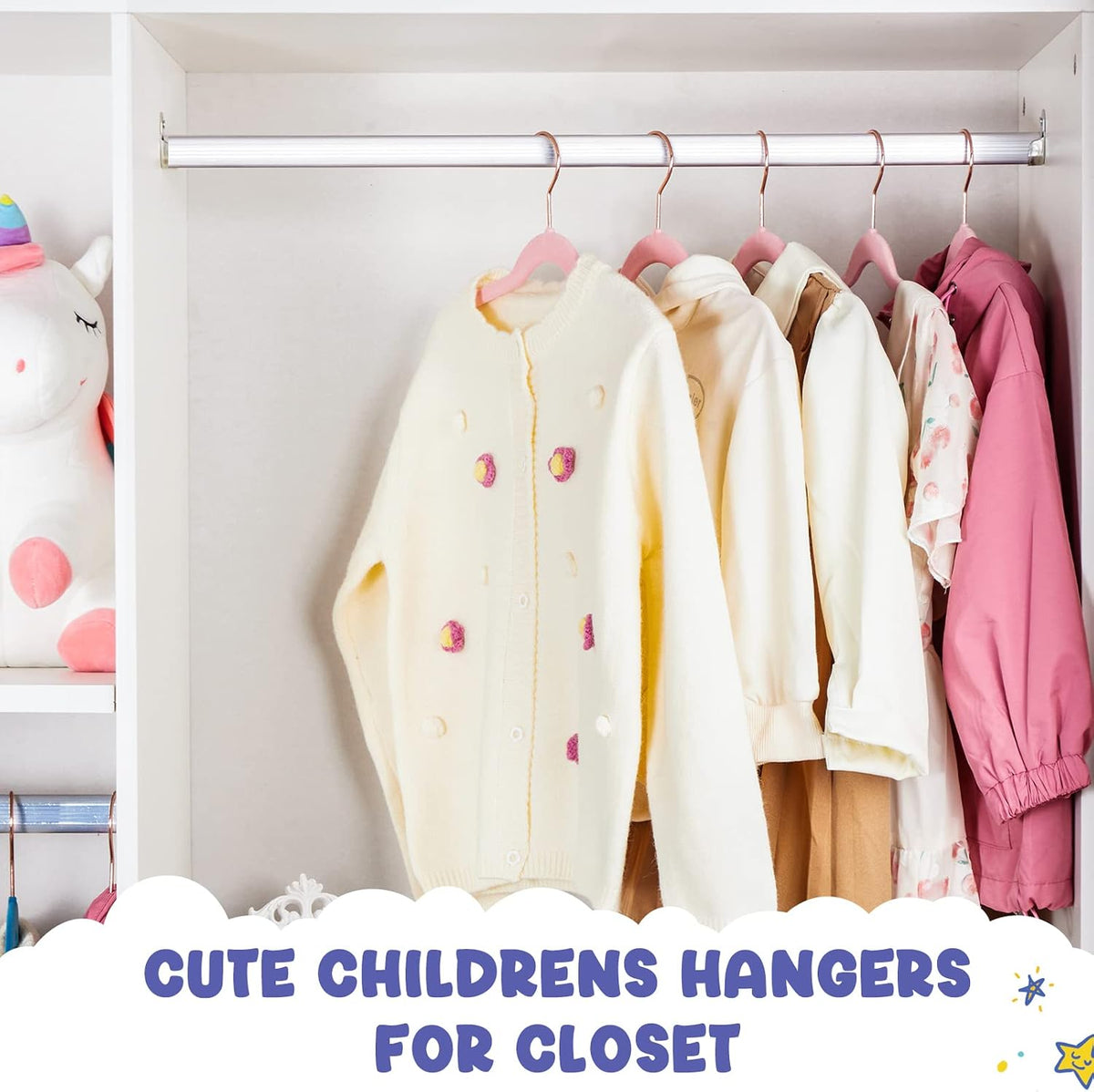HOUSE DAY Velvet Kids Hangers 60 Pack, Premium Childrens Hangers for Closet