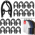 15 Pcs Foldable Travel Hangers Cruise Ship Essentials 2026 Phone Size Black