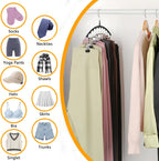 Legging Hangers for Closet Organizer, Hat Hangers for Closet 2 Pack with 10 Clips Holds 20 Leggings, Legging Hanger, Pants Storage Organizer Suitable for Socks, Panties, Underwear, Pants