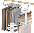 9 Layers Pants Hangers Space Saving Non-Slip Closet Organizer 2 Pack