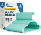 Lifemaster Plastic Clothes Hanger Set - 30 Pieces Versatile, Lightweight, Space-Saving, Non-Slip, Slim Designed, Dry and Wet Clothes Hanger Set - White
