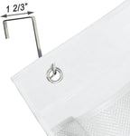 KIMBORA 2 Packs Narrow Over the Door/Wall Shoe Organizer Cruise, Small Hanging Shoe Rack for Closet with Clear Mesh Pocket for Bathroom, RV, Pantry, Camping (White)