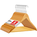 ZENOWICK Wooden Hangers 30 Pack, Heavy Duty Wood Hangers for Coats