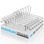 HOUSE DAY Heavy Duty Clear Pants Hangers 25 Pack, 14'' Skirt Hangers