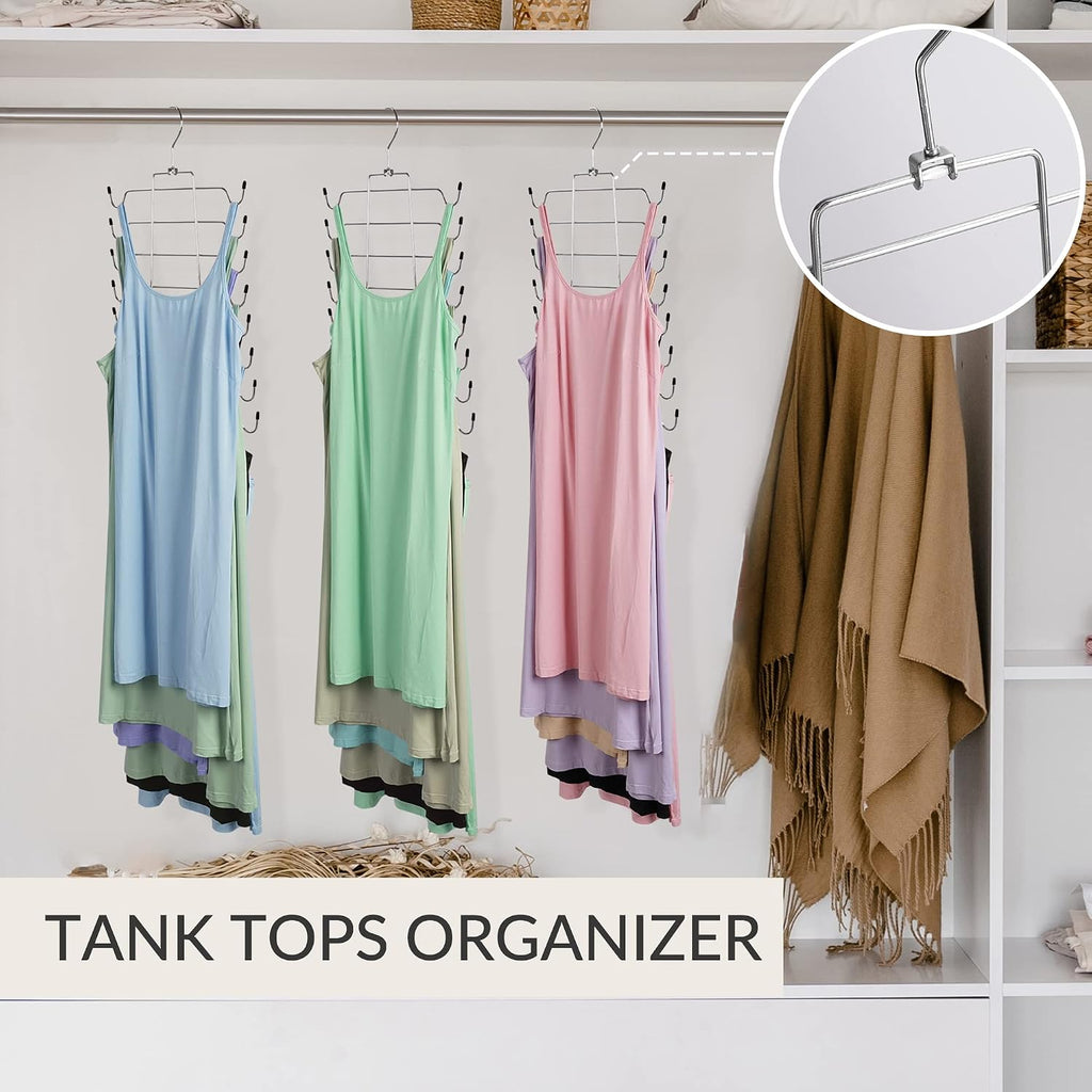 ZEDODIER 2 Pack Tank Top Hanger, Bra Organizer for Closet, Space Saving