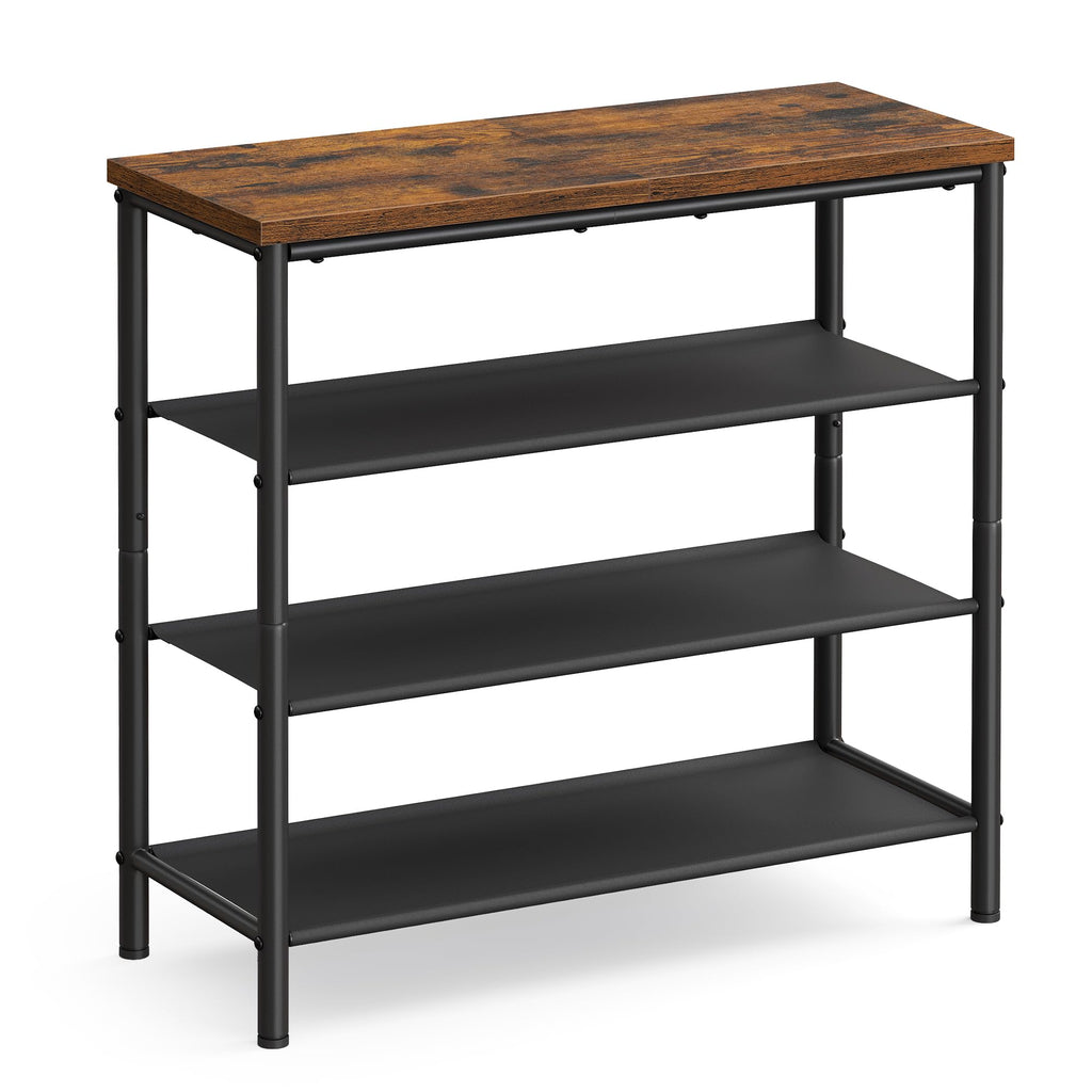 VASAGLE 5-Tier Shoe Rack, 12-16 Pairs, Steel Frame