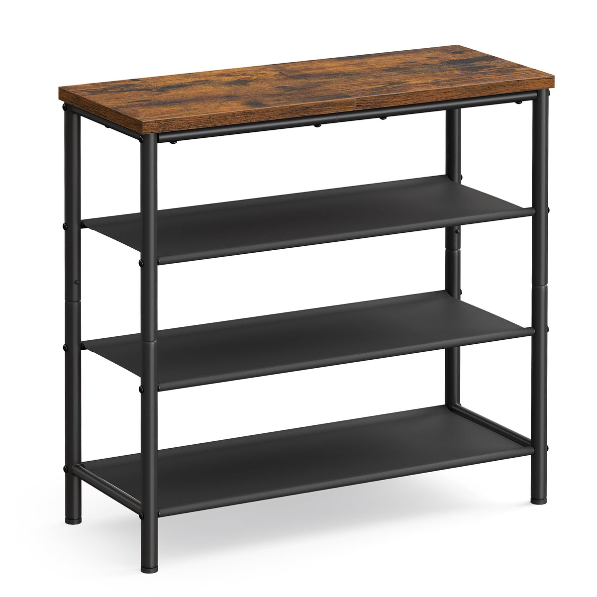 VASAGLE 5-Tier Shoe Rack, 12-16 Pairs, Steel Frame