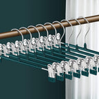 Pants Hangers with Clips Skirt Hangers 12 Inch 20 Pack, Black