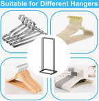 Hanger Stacker 2 Pack, Clothes Hanger Holder Organizer for Closet Laundry Room, Organizer Stacker for Coat Wire Hangers,Hanger Rack Stand Caddy for Adult Kids Velvet Pants Hangers Storage