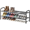 LINZINAR 3 Tier Long Shoe Rack for Closet Metal Shoe Organizer for Entryway