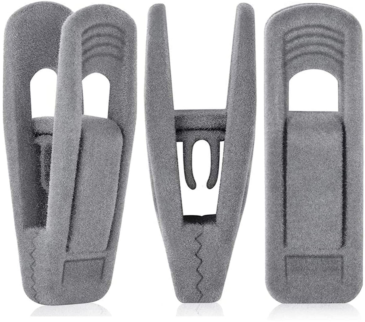 TOFIIGREM Velvet Hanger Clips for Velvet Hangers - 20 PCS Beige Non-Slip Velvet Clip for Skirt Hanger, Strong Flocking Clips Fit for Ivory Velvet Hangers