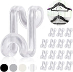 Mlici 60 Pack Space Saving Hanger Hooks, Connector Hooks for Closet, Clear