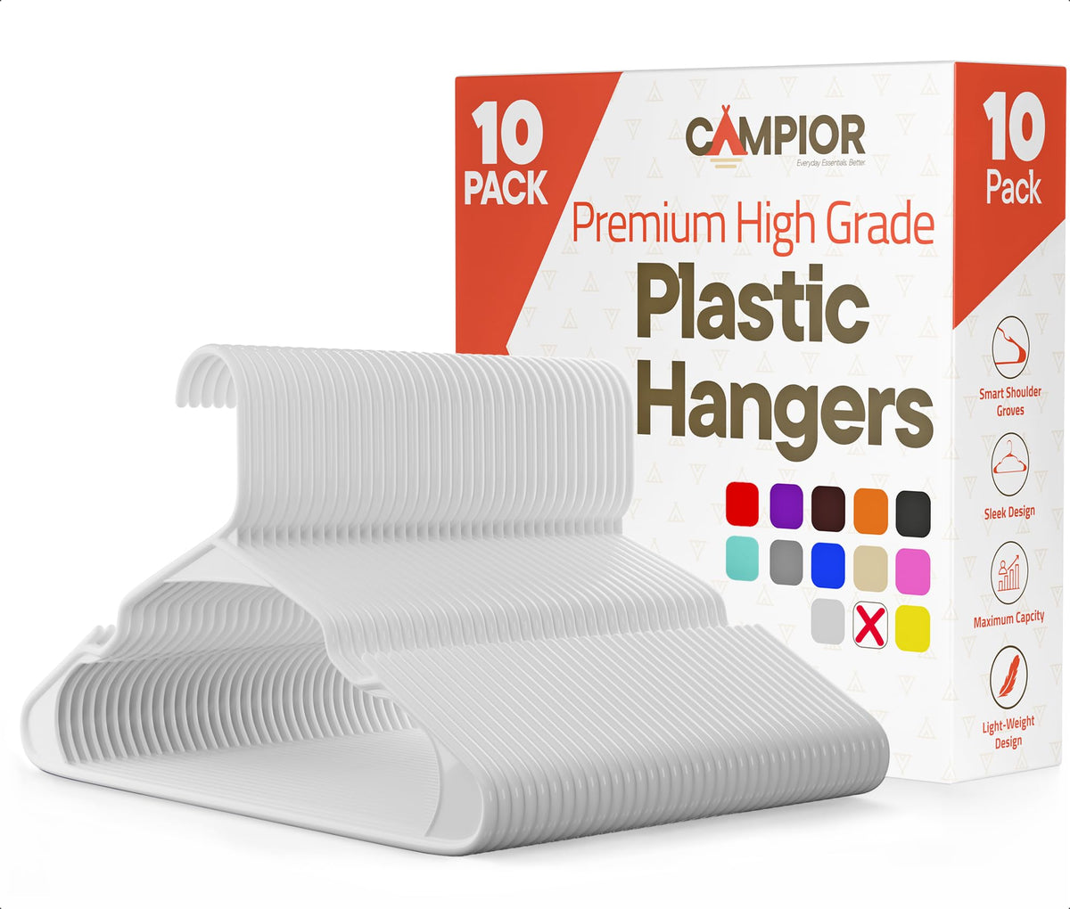 Pink Plastic Hangers 30 Pack– Heavy-Duty Plastic Hangers Slim and Space-Saving, Durable and Lightweight PP with Non-Slip Shoulder Notches for Slip Dresses, Suits, Jackets & Camisoles