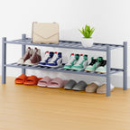 Smiry Bamboo Shoe Rack, 12 Vertical Slats, 3 Tier - 26.8" Wide, Natural